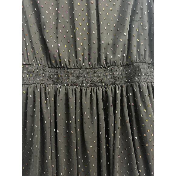 Torrid Mini Clip Dot Blouson Dress 2 2X Smocked Neck Waist - Picture 4 of 11